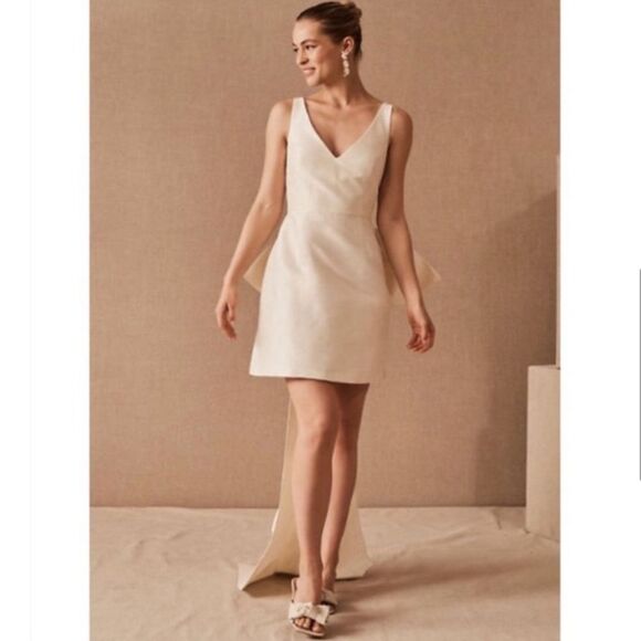 Nwt Anthropologie BHLDN Sachin + Babi Archie Mini Wedding Dress in Ivory - Picture 12 of 16